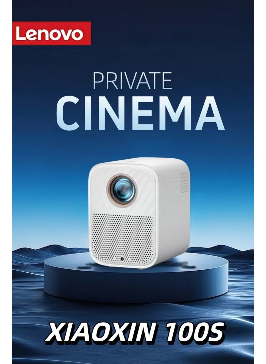 Lenovo Xiaoxin 100S Projector ,Home Ultra HD 1080P High-Brightness Projector , Mobile Home Theater Smart Projector with Wifi 6 dual-band, Bluetooth 5.0 - Supports Android/iOS/Windows/TV Stick/HDMI/USB